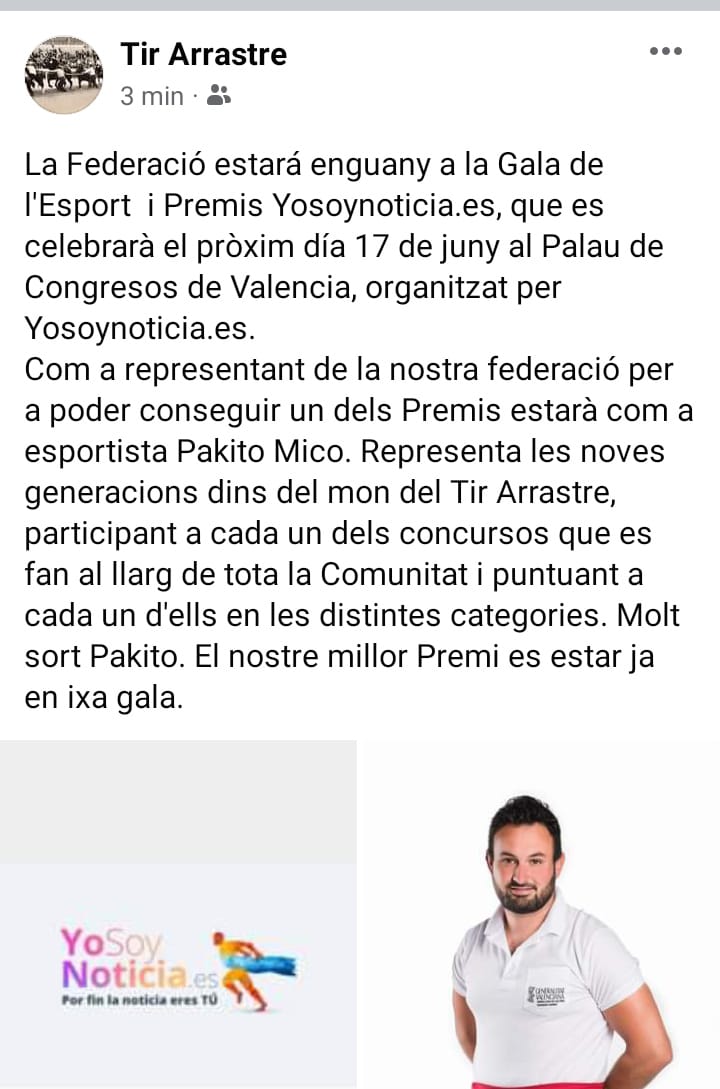Gala de l´Esport i Premis Yosoynoticia.es – 17 de Juny