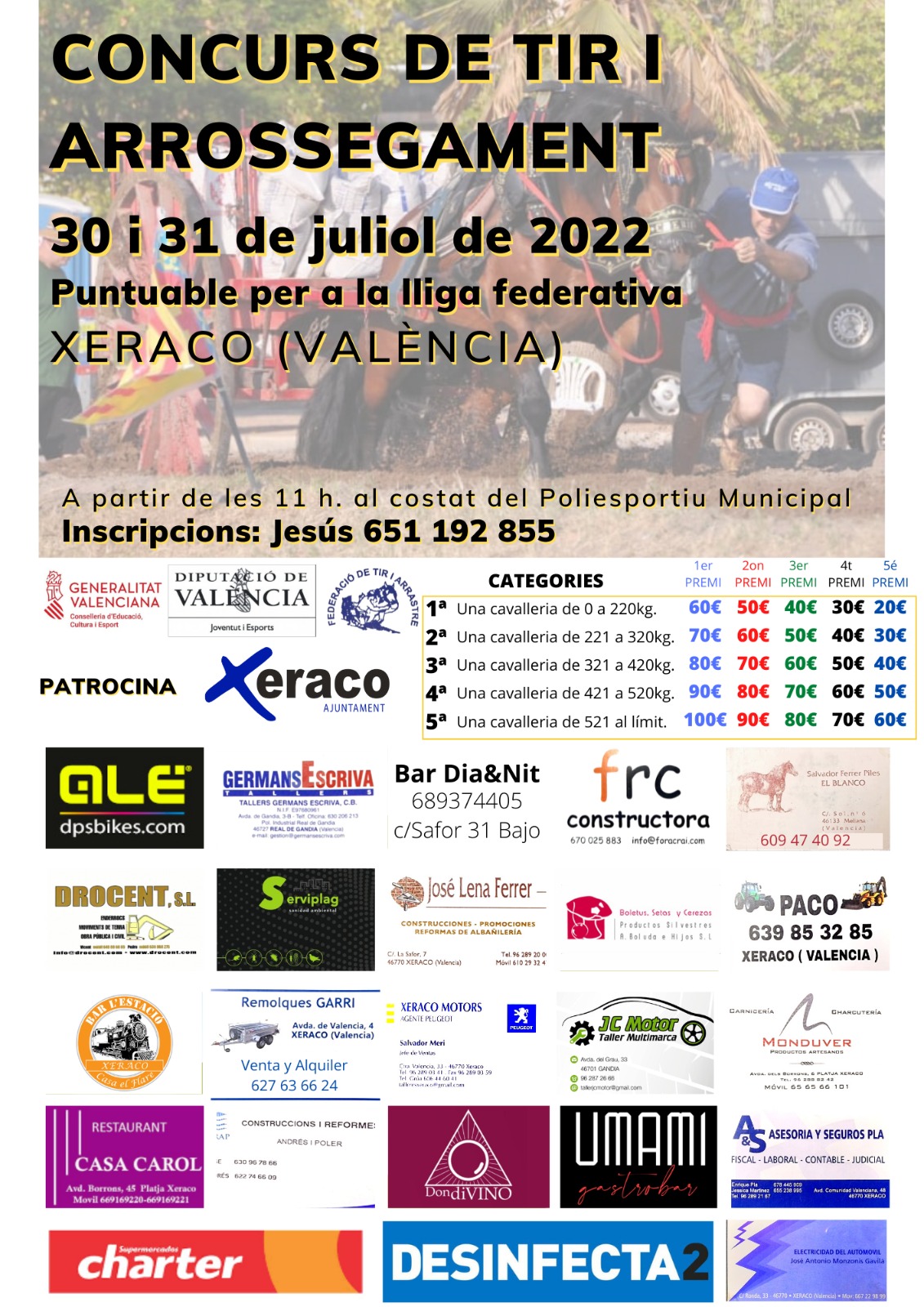 Tir Xeraco 2022 – Díes 30 i 31 de Juliol