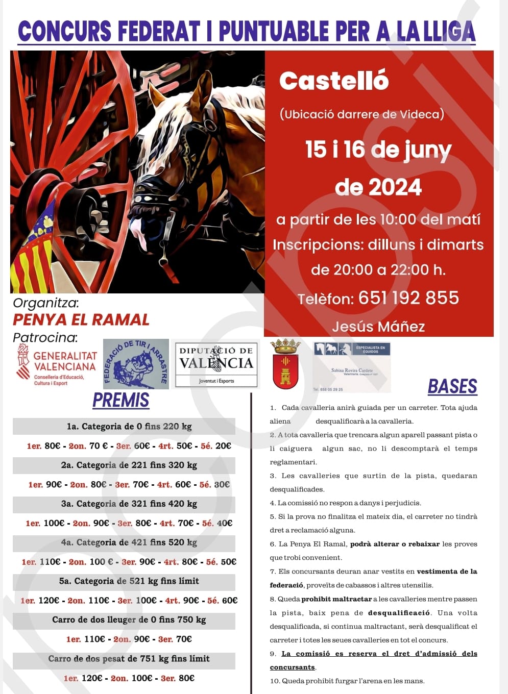 Tir Castelló 2024 – Dies 15 i 16 de Juny (Ubicació darrere de Videca)