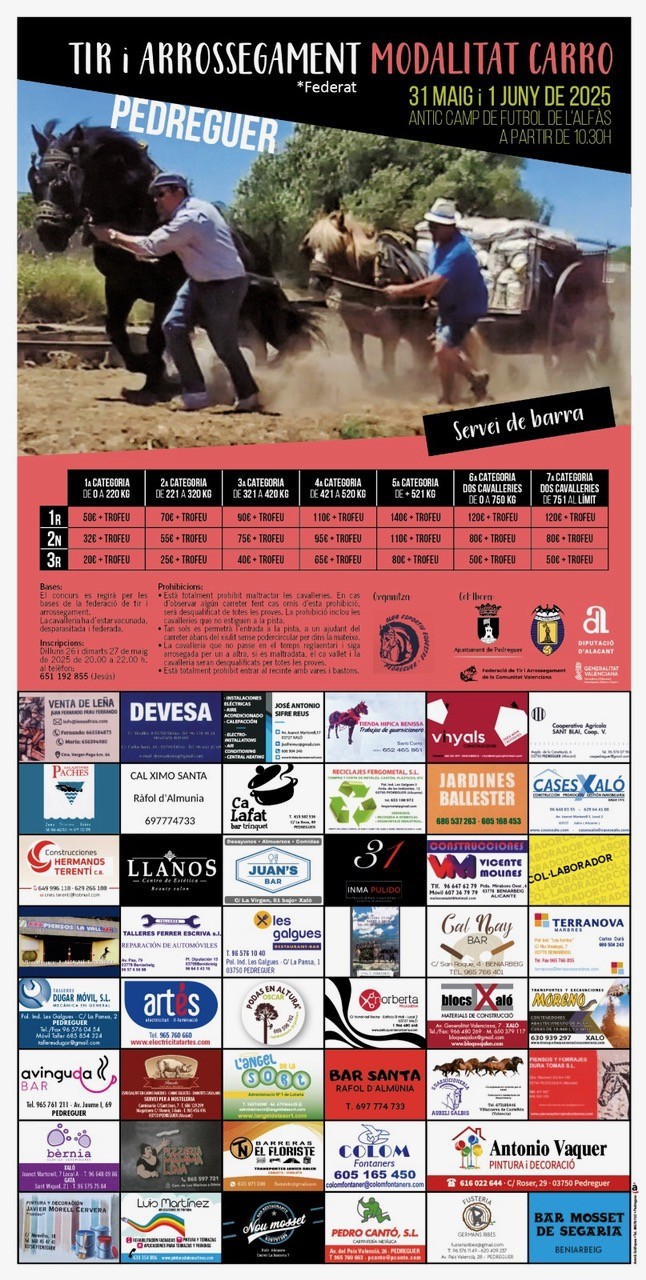 TIR PEDREGUER 2025 – DIES 31 DE MAIG I 1 DE JUNY