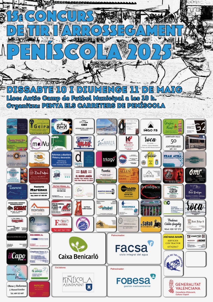 TIR PEÑISCOLA 2025 – DISSABTE 10 I DIUMENGE 11 DE MAIG