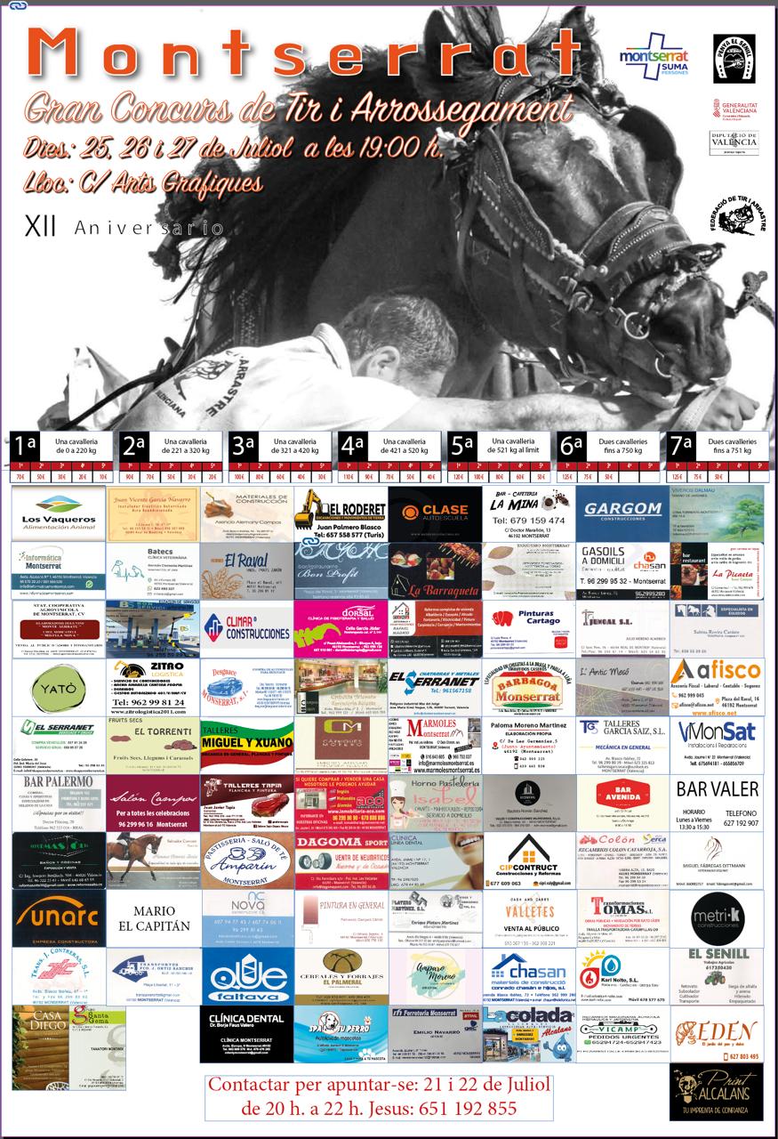TIR MONTSERRAT 2025 – DIES 25, 26 I 27 DE JULIOL A LES 19:00h