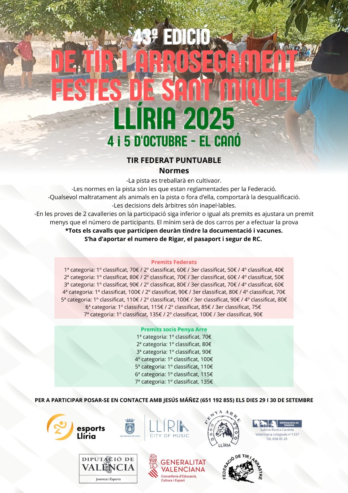 TIR LLÍRIA – DIES 4 I 5 D´OCTUBRE